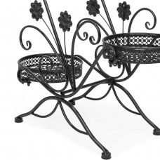 Best Choice Products 3-Tier Plant Flower Metal Pot Stand Rack (Black)   